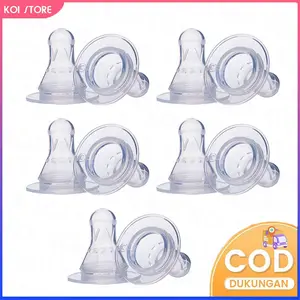 KOI STORE 10PCS Dot Botol Bayi Standart Pengganti Nipple BPA Silikon Bottle Baby Peristaltik Slim Silicone Dot Nipple