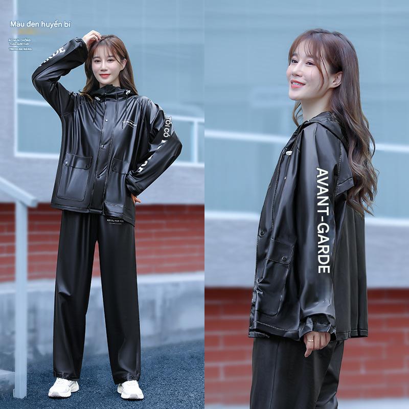 Áo mưa bộ nam nữ cao cấp thể thao đạp xe, chạy bộ siêu nhẹ thoáng Bộ quần áo mưa thời trang chống thấm nước,Dày chống gió và chống mưa,Đặc biệt cho xe gắn máy