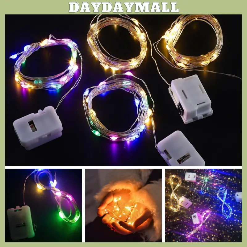 Lampu led Lampu Tumblr Kawat Hias Dekorasi / Fairy Cooper Light Baterai LED 1 meter dan 2 meter Fariy lights 59