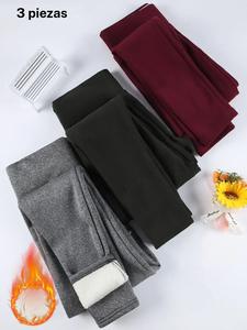Leggings deportivos de cintura alta para mujer, forrados térmicamente, pantalones ajustados cómodos y cálidos para yoga, gimnasio y correr, ropa deportiva para damas para otoño e invierno