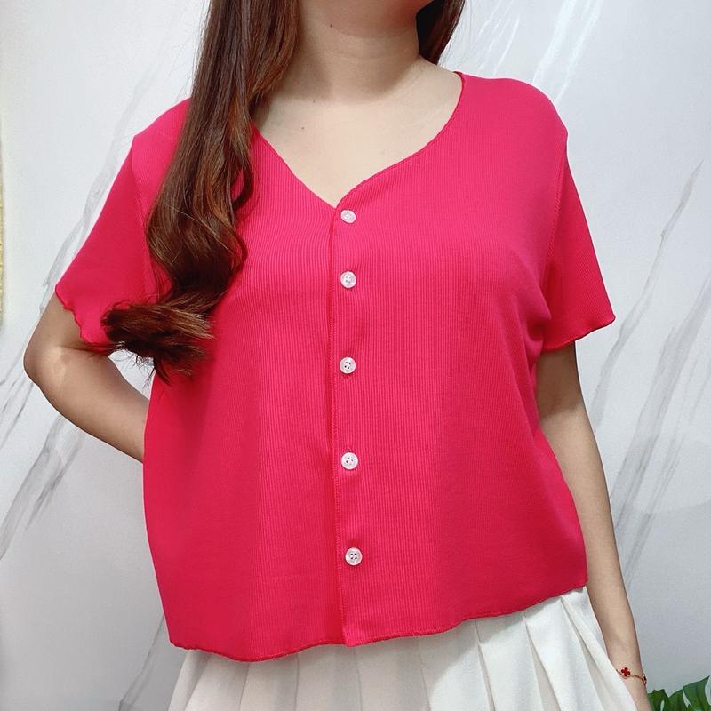 Jayantiacc • Dania Knit Top Vneck Button Atasan Vneck Wanita Kancing 4