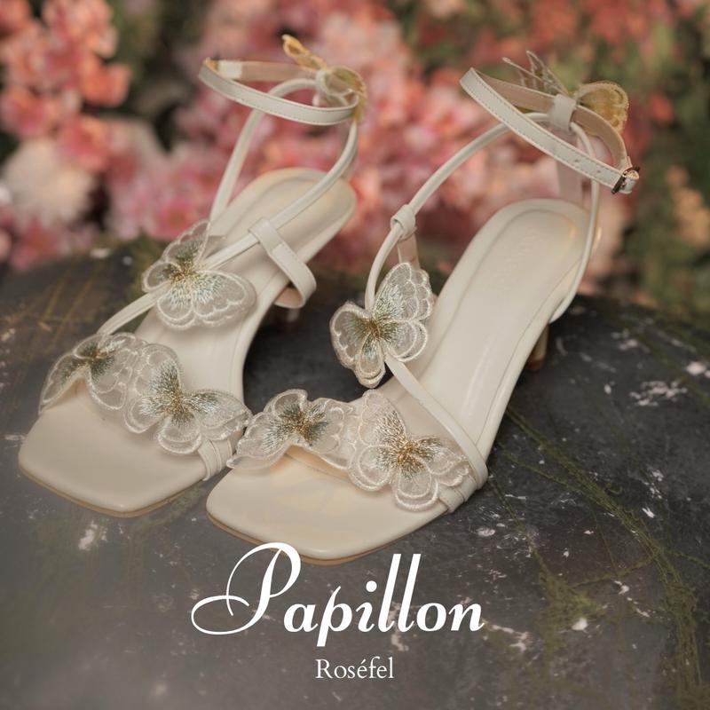 ROSEFEL PARTY COLLECTION - Papillon Butterfly Heels | Heels Pesta | Sandal Heels | Heels Kupu Kupu 6