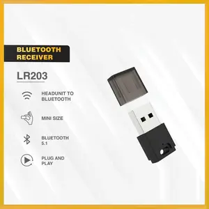 Bluetooth Receiver LR203 USB Wireless Adapter 5.1 Alat Bluetooth Salon Speaker Audio Mobil
