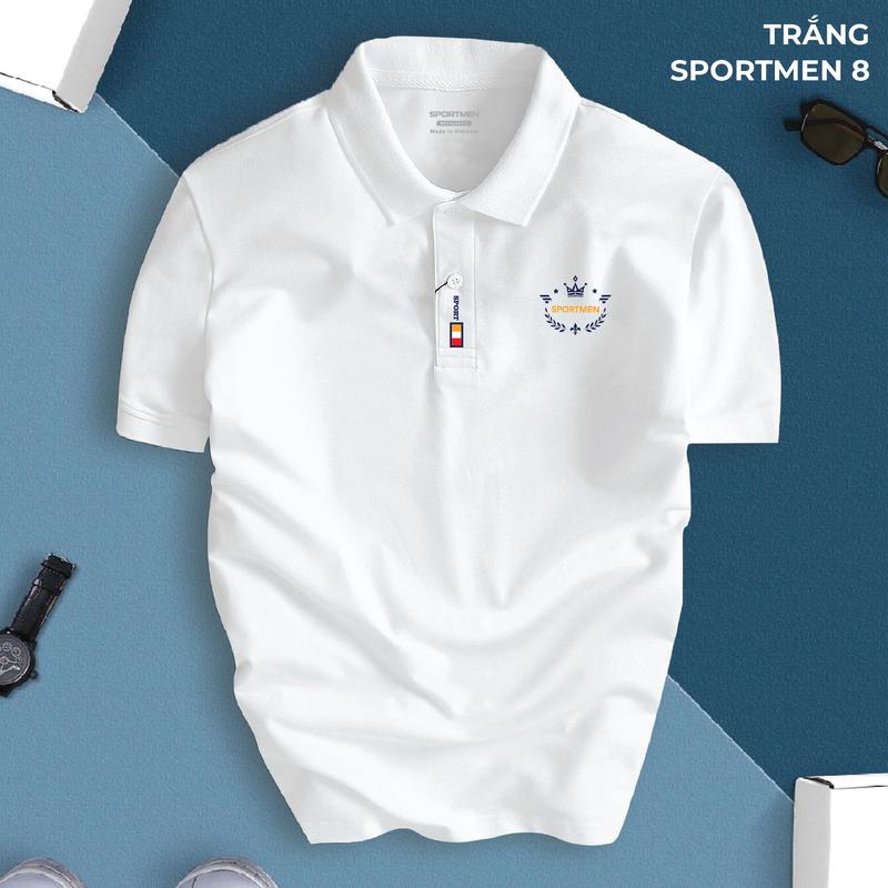 Áo thun SPORTMEN 8 Phối cổ chất vải cá sấu co giãn 4 chiều cao cấp, chuẩn form,…