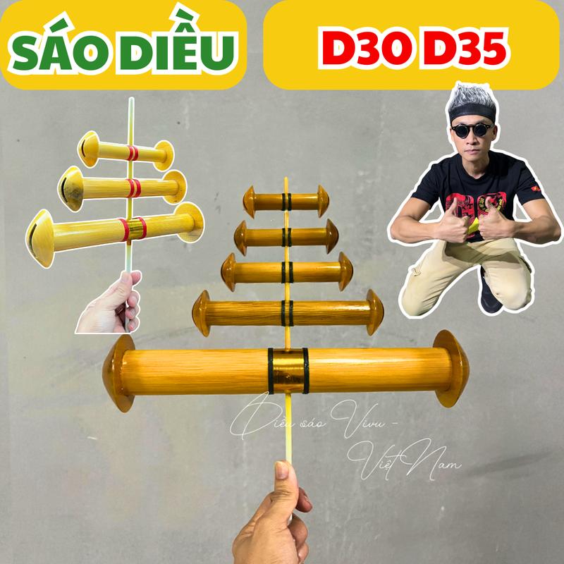  Sáo diều D30 D35 cho diều 2m 2m2 - Sáo nhựa - Sáo miệng gỗ - Sáo full gỗ 