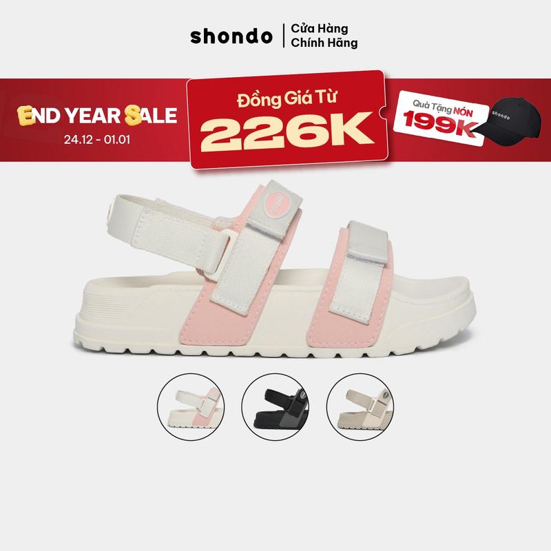  Giày Sandal Nam Nữ Platy 4 Bánh Mì Siêu Nhẹ Shondo Nhiều Màu 
