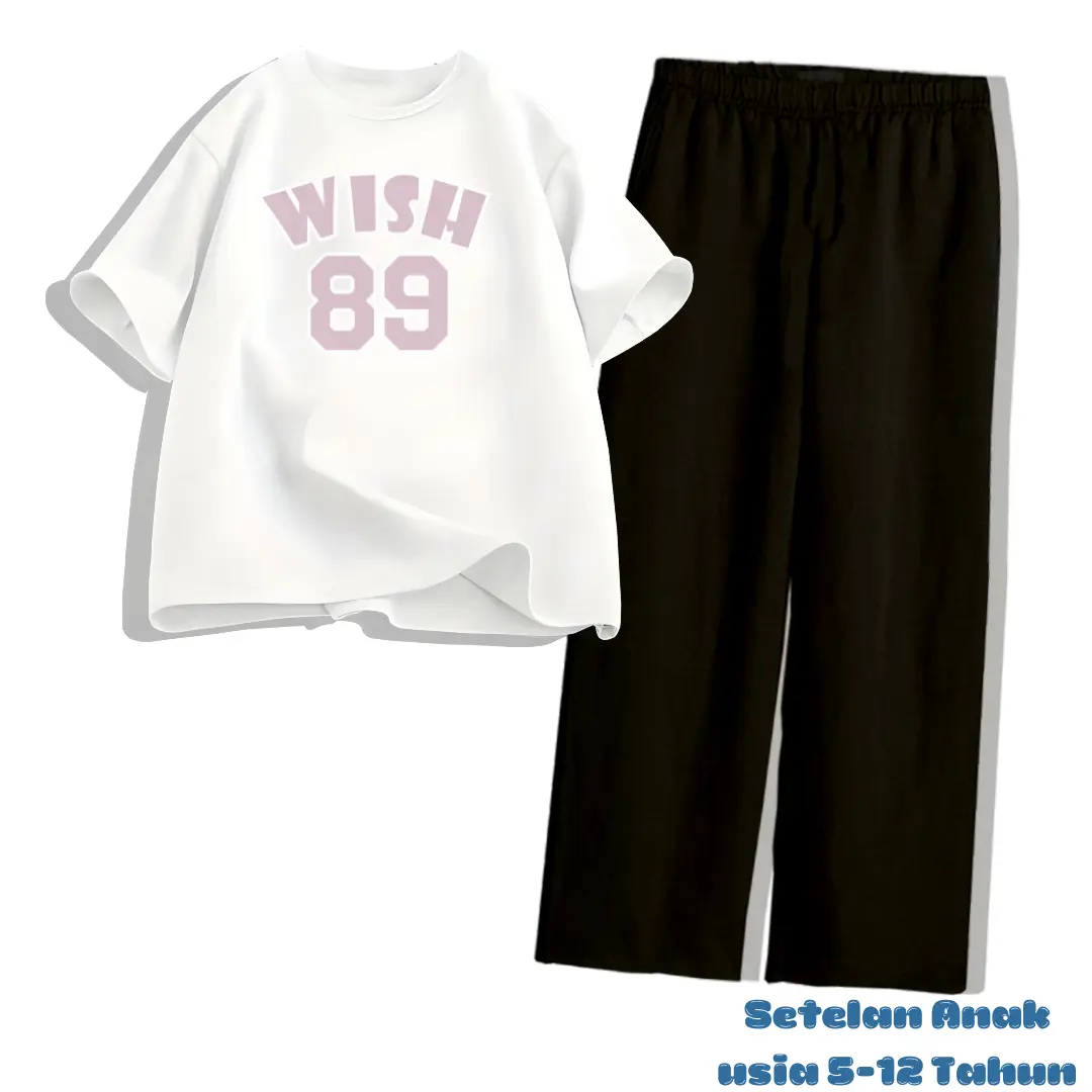 Setelan Anak Baju Celana Kulot Panjang usia 5-12 Tahun Fashion WISH 89