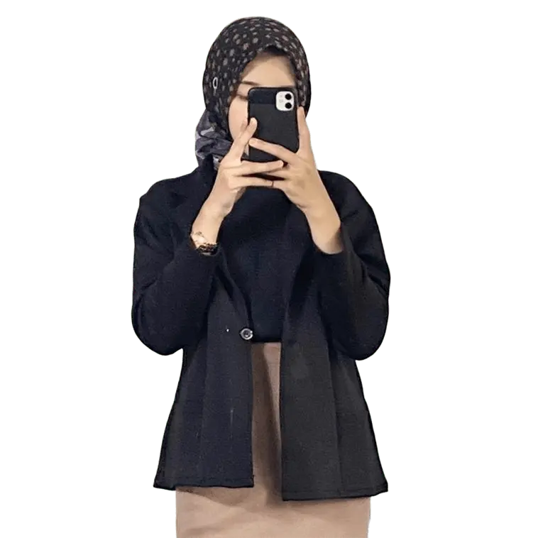 BLAZER KANCING SCUBA  Wanita Tebal ||(BACA DESKRIPSI) Panjang Casual Nyaman Baju Atasan Cream Hitam Kerja Variasi Formal Tangan aura label outer Kantor Basic Brown Maroon cardigan  blazer