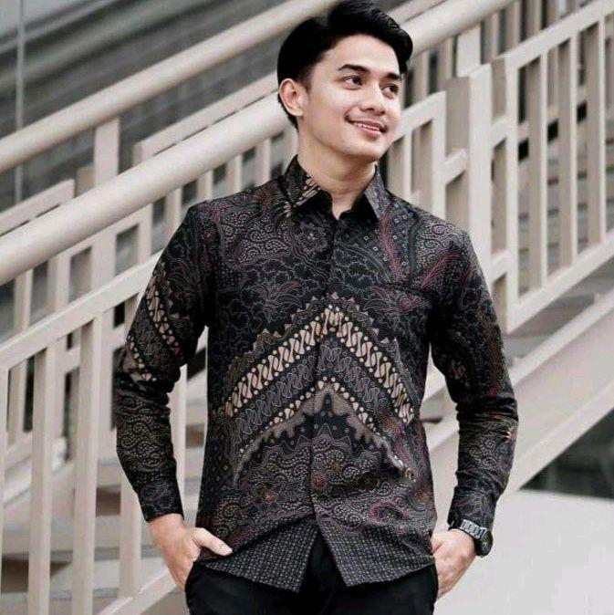 Baju Kemeja Batik Pria Modern Terbaru Batik Pria Kemeja Lengan Panjang Motif Batik 2025 Batik  Pekalongan Katun 6