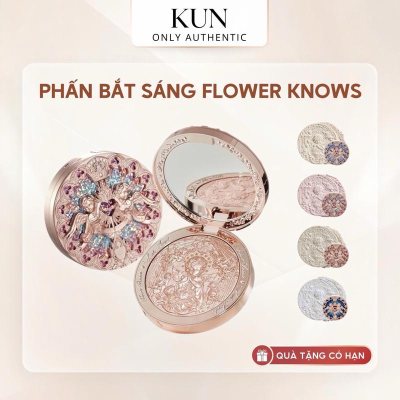 Phấn Bắt Sáng Phấn Phủ Flower Knows BST Little Angel - Highlight Little Angel Hoa Biết