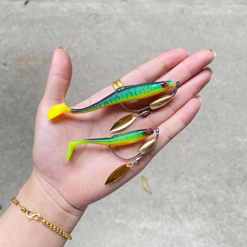 Bộ combo mồi mềm nff kèm lưỡi ar15 siêu nhạy thu hút cá tốt