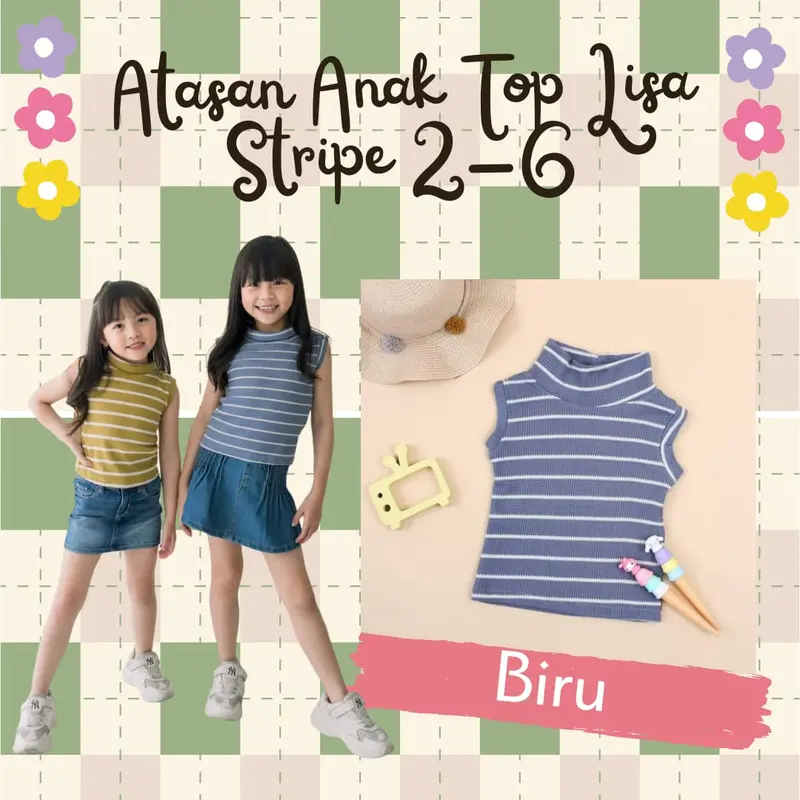 ATASAN ANAK TOP LISA STRIPE 2-6TH 6