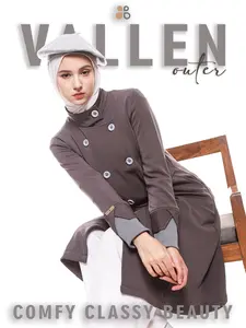(100% Ori) Nubua Vallen Outer Muslimah Premium – long Coat untuk Umroh & Haji Musim Dingin