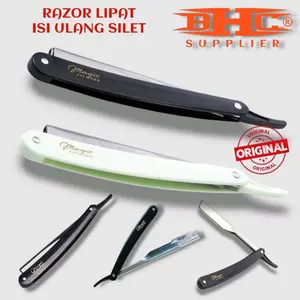 Razor lipat isi ulang silet Bahan Plastik  / Pisau Cukur Isi Ulang Silet Kumis Jenggot