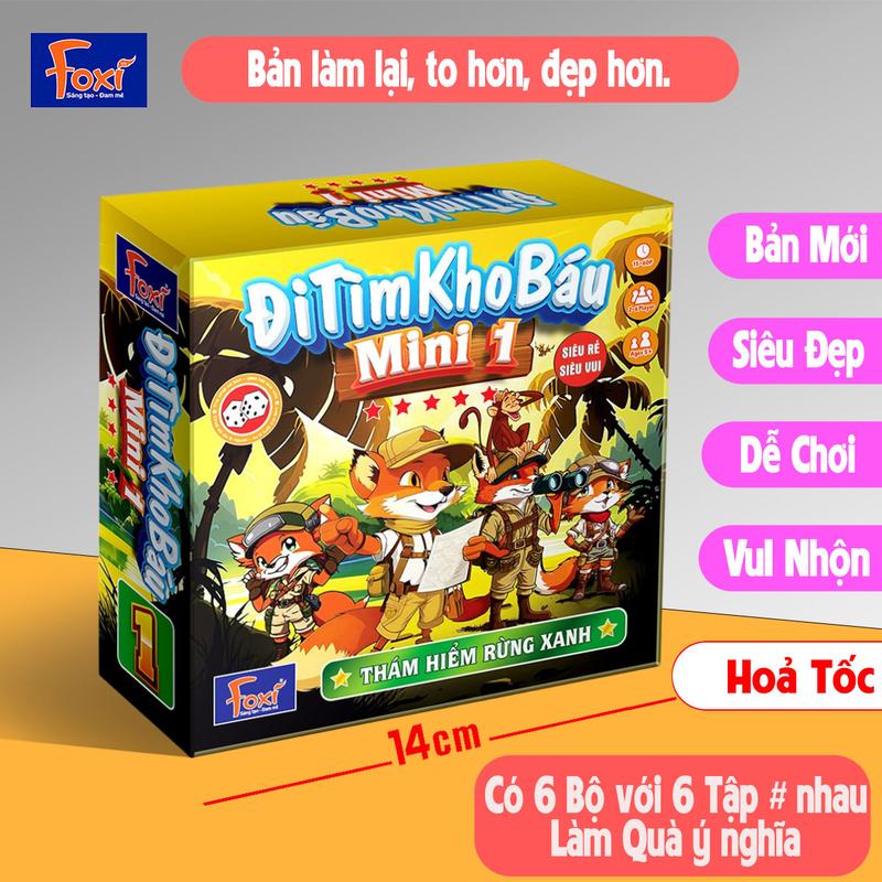Đi tìm kho báu mini 1,2,3,4,5,6 Board game Foxi-trò chơi phát triển tư duy-dễ chơi-vui nhộn-giá siêu rẻ 1