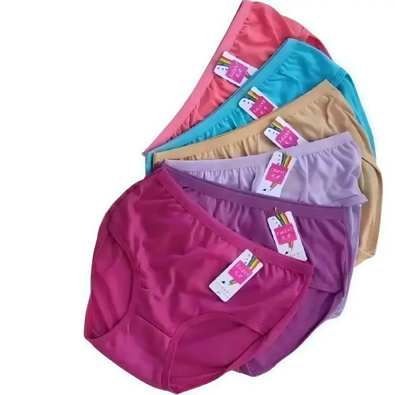 Pakaian Dalam Wanita 12 pcs cd motif polos  dalam wanita premium quality cd wanita size M L XL XXL Katun Dewasa High Hitam  Nyaman Pendek Lembut Waist TebaW dalawa 2