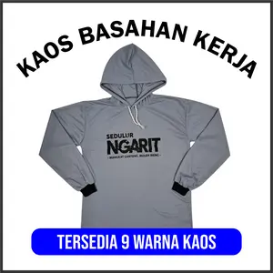 BISA COD kaos basahan kerja bersablon SEDULUR NGARIT kaos kerja lengan panjang proyek sawah berkebun bertani DLL