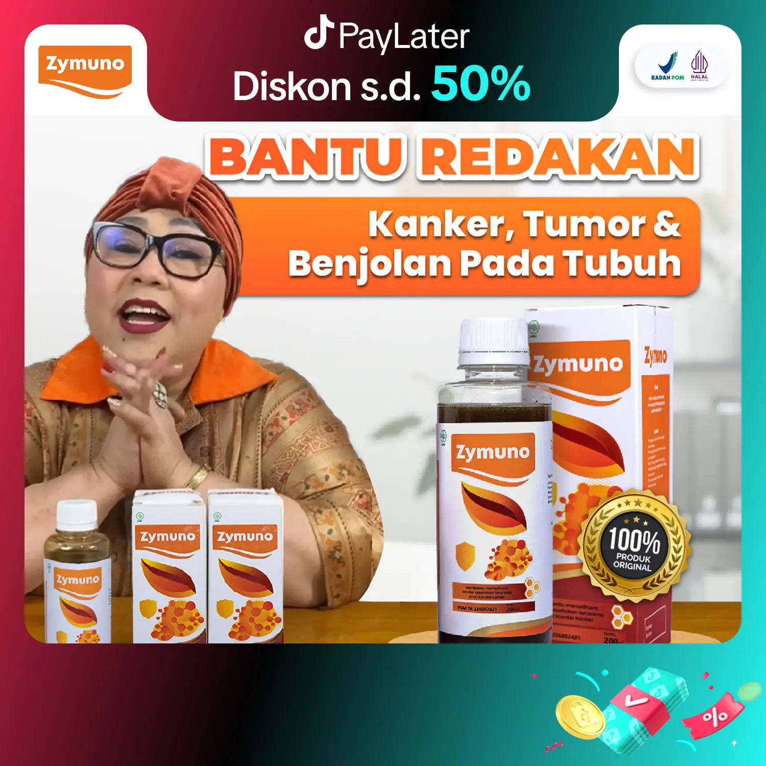 Zymuno Madu Herbal Bantu Masalah Benjolan Pada Tubuh isi 200ml Original