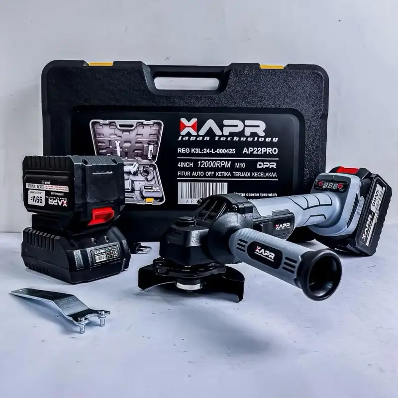 APR RAJA GERINDA BATERAI AP22 PRO fitur keselamatan AI 4inch brushless 2 btre LXT 15cell