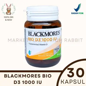Blackmores Bio D3 1000 IU Suplemen Tulang Immune Imunitas Osteoporosis ORI BPOM Kalbe 30 Kapsul Vitamin