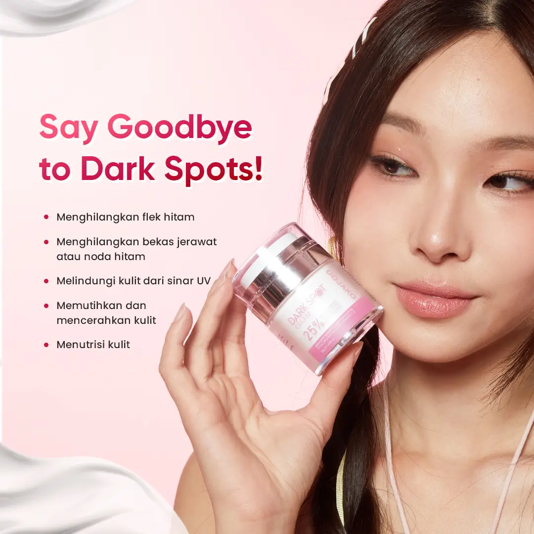 DOJAKO CREAM Dark Spot ANTI NODA BINTIK FLEK HITAM HILANG SKINCARE Memutihkan Mencerahkan Pelembab Krim Penghilang Noda Flek Hitam with Hyaluronic Acid Vitamin C