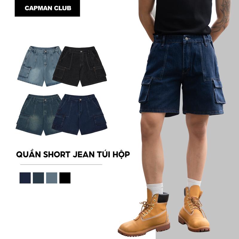  Quần short nam TÚI HỘP phom rộng trên gối CAPMAN CLUB quần đùi nam ngắn mặc hàng ngày trẻ trung thoải mái 
