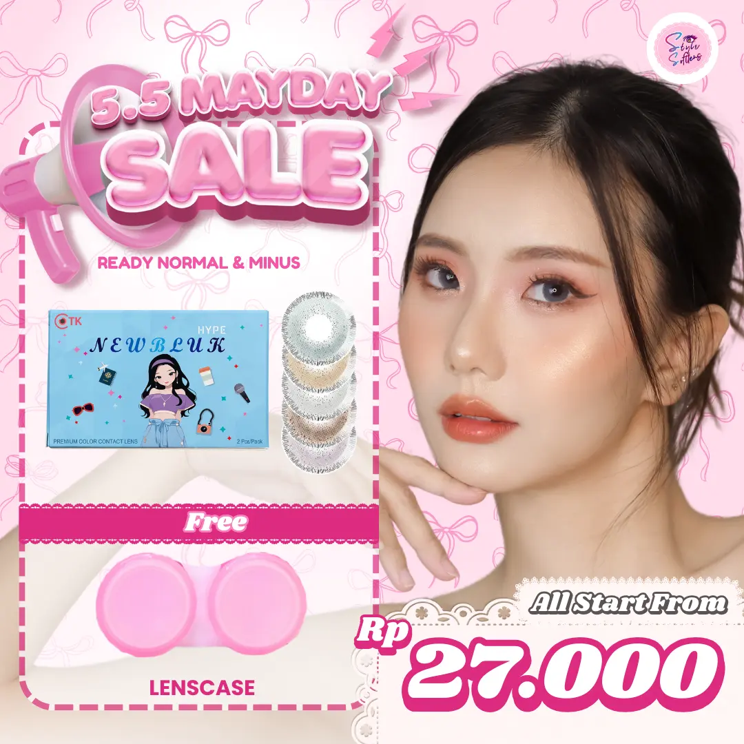 Softlens NEWBLUK HYPE by CTK (NORMAL & MINUS) softlens coklat diameter natural