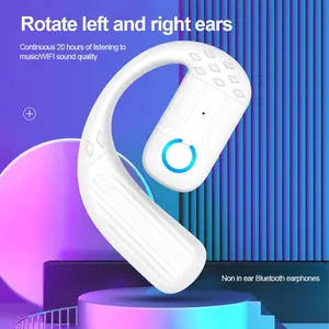 Bluetooth 5.4 Open Wireless Earphone 180° Rotation Adjustable Left Right Ear Universal Headset With Mic For Sport Business Music