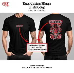 CKT kaos custom marga motif gorga Kaos Batak Cok Ko Tengok Katun Combed 24s Premium Distro Basic Tshirt