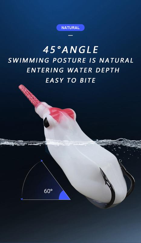Product Introduction of Very Cheap Jump Rubber Frog Lure Snakehead Killer Topwater Fishing Floating Bait Top Water Casting Bait Do Not Wrinkle Their Bodies with Double Hooks 3D Eyes 12