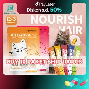 【Buy 10 Ship 100】Snack Kucing Cemilan Kucing Minyak Ikan Makanan Basah Kucing Cat Strip 16gr Creamy Treats Kucing Cat Food Strip - Pilihan Rasa Tuna whiskas