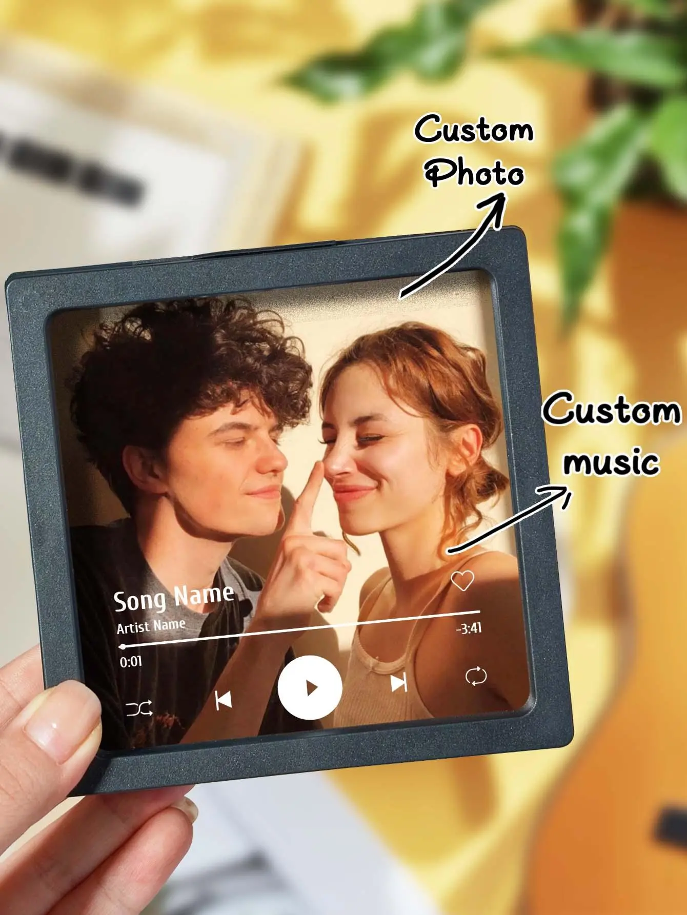 Magnet Kulkas Foto Custom Dengan Musik Personalisasi Hadiah Spesial Unik Dekorasi Rumah Modern Tahan Lama