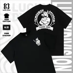 LUCKY DVSN Kaos Tukang Jagal Peternak Pria Wanita Dewasa Baju Basahan Siap Kerja H 10