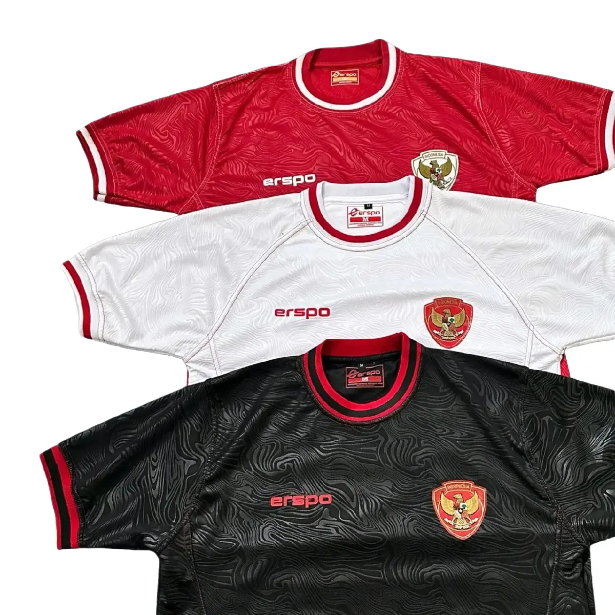 Jersey Timnas Indonesia Terbaru 2024 Home ERSPO Replika Premium Bahn Brazil Embos Timbul