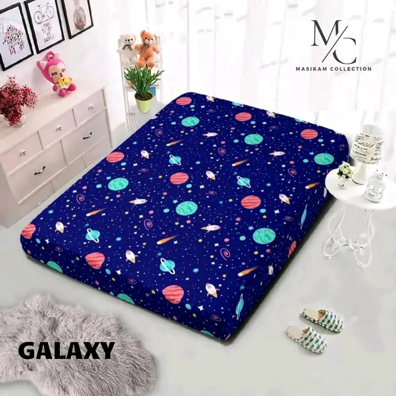 Sarung Kasur Busa Resleting Motif Karakter Dewasa Bahan Polyester / Poly China All Size Termurah 1