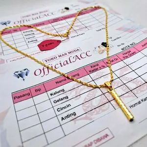 Kalung Emass Liontin Bambu Terlaris Dan Mewah Free Surat Dari Toko Aksesoris  Elegan