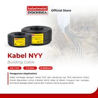 Gambar Kabel NYY 3x4 mm 100 Meter Roll kabelmetal INDONESIA - Tufur Outdoor Kawat Tembaga Tunggal PVC Hitam Listrik KMI SNI dari Kabelmetal Indonesia Kota Administrasi Jakarta Timur 3 Tokopedia