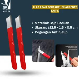 Alat Asah Pisau Portabel Pengasah Pisau Genggam Pocket Sharpener Knife Alat Asah Gunting Kebun Gunting Kapak Portable