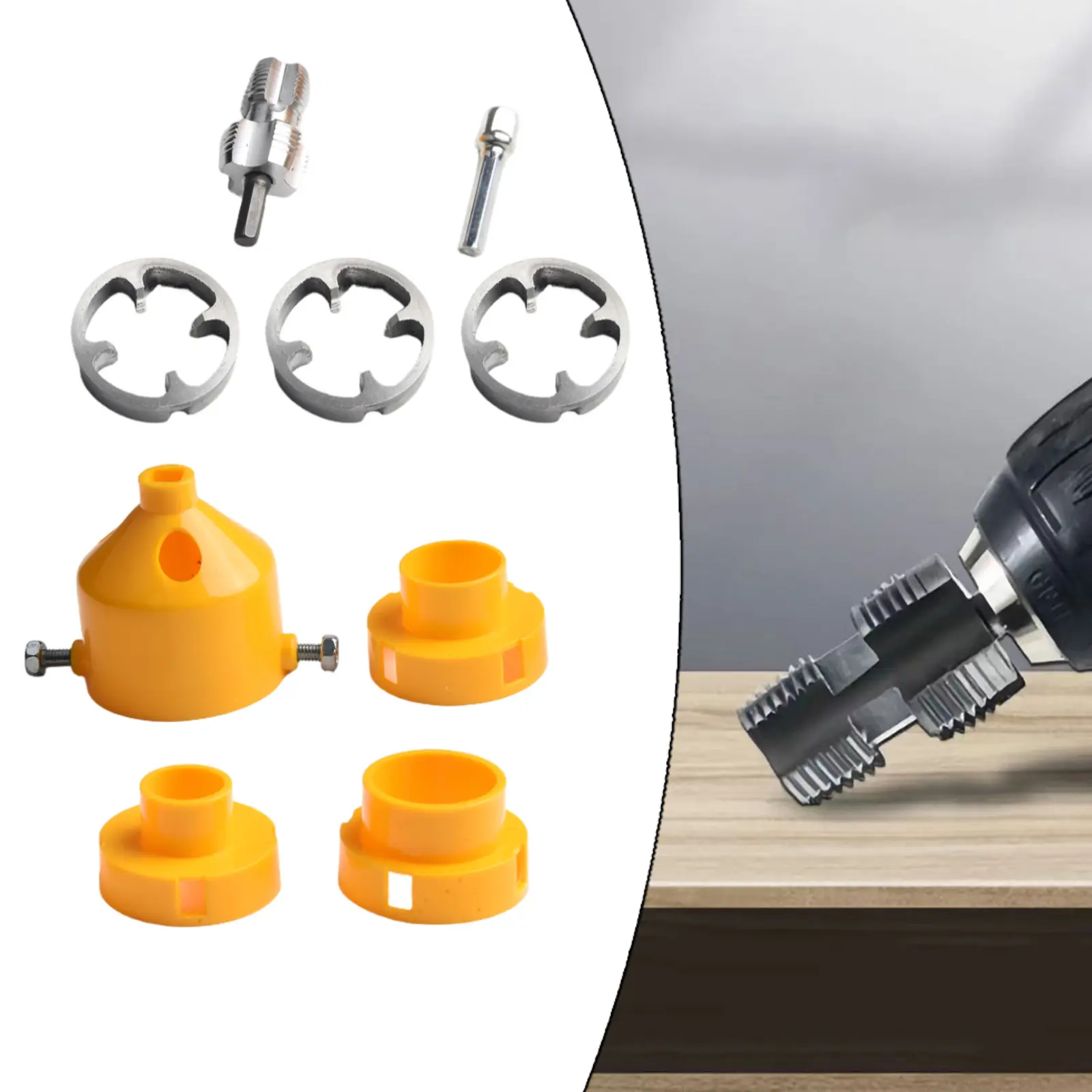Bộ Dụng Cụ Xỏ Ống PVC, 9 Cái / Bộ, 4 Điểm Và 6 Điểm, Dụng Cụ Mở Ren Bên Trong Ống Nước PPR, Phụ Kiện Dụng Cụ Điện Ống, Dụng Cụ Mở