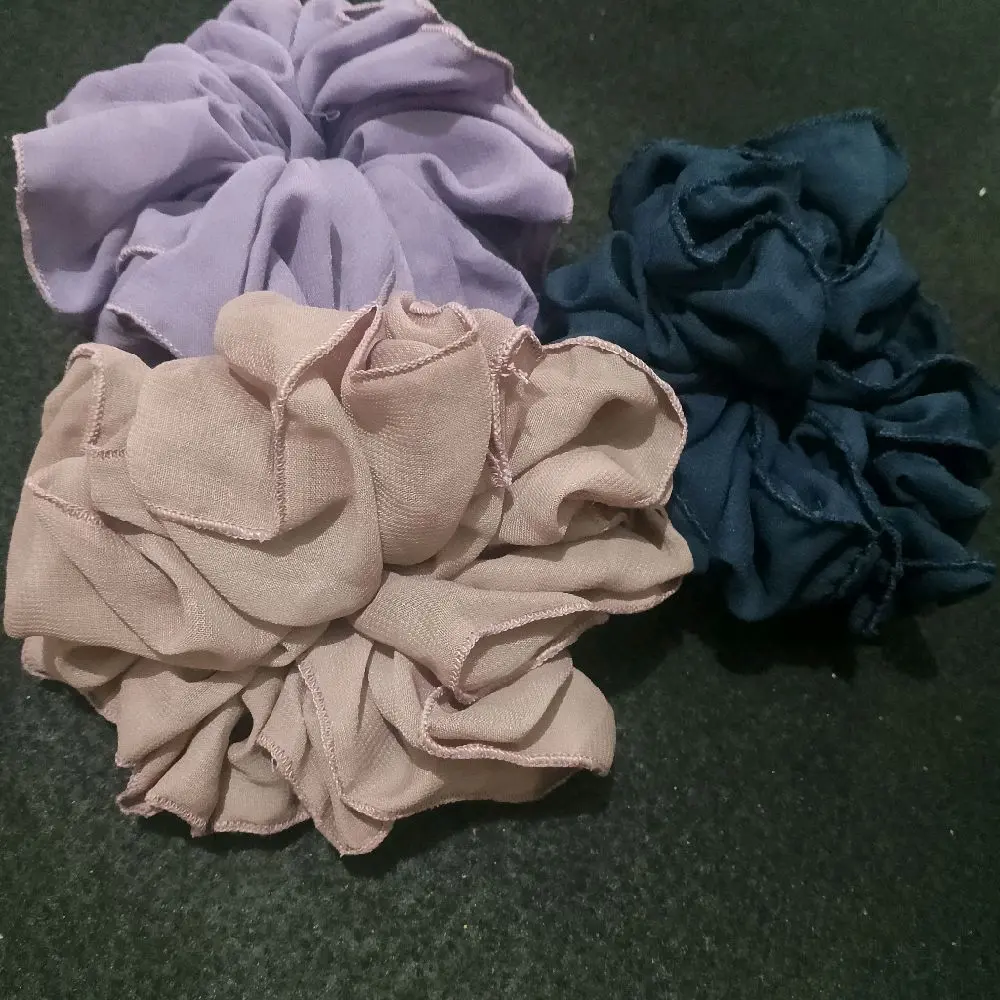 Cemol Kucir Rambut Warna-Warni - Scrunchies Warna-Warni - Kuncir