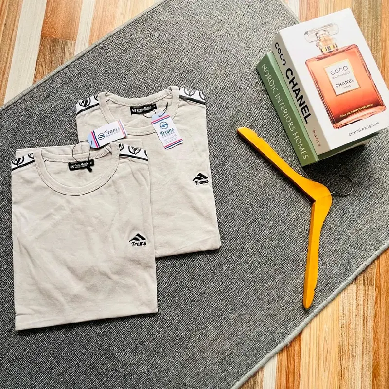 T-shirt Kaos Pendek Pria Bahan catton 24.s  Frams mode Logo Bordir Plat Tangan Sablon Keren Baju Distro Oblong Tulisan Combed 2
