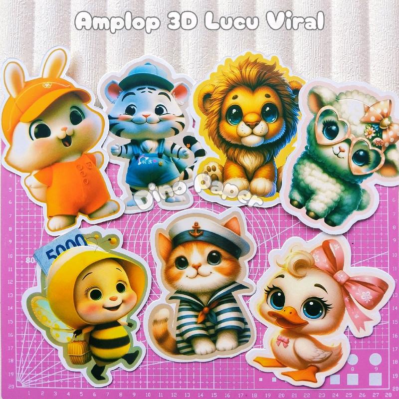 [ ISI 5 ] AMPLOP 3D VIRAL KARAKTER LUCU - BAHAN TEBAL 1