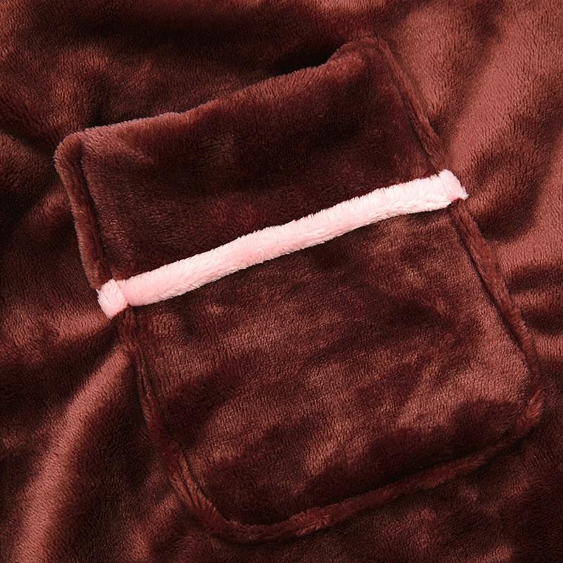 [Jennifer]Lovers Winter Flannel Bathrobe for Men Women Bath Robe Sexy Bridesmaid Robes 7
