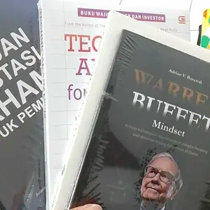 PAKET 4 BUKU BESTSELLER The Psychology Of Money + Panduan Investasi Saham Untuk Pemula + Warren Buffet + Technical Analisys For Mega Profit