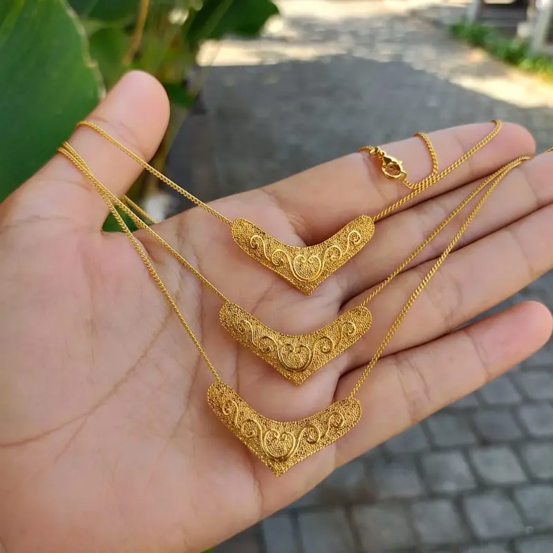Kalung Minang Mini Jawan Pasir Lapis Emas 3