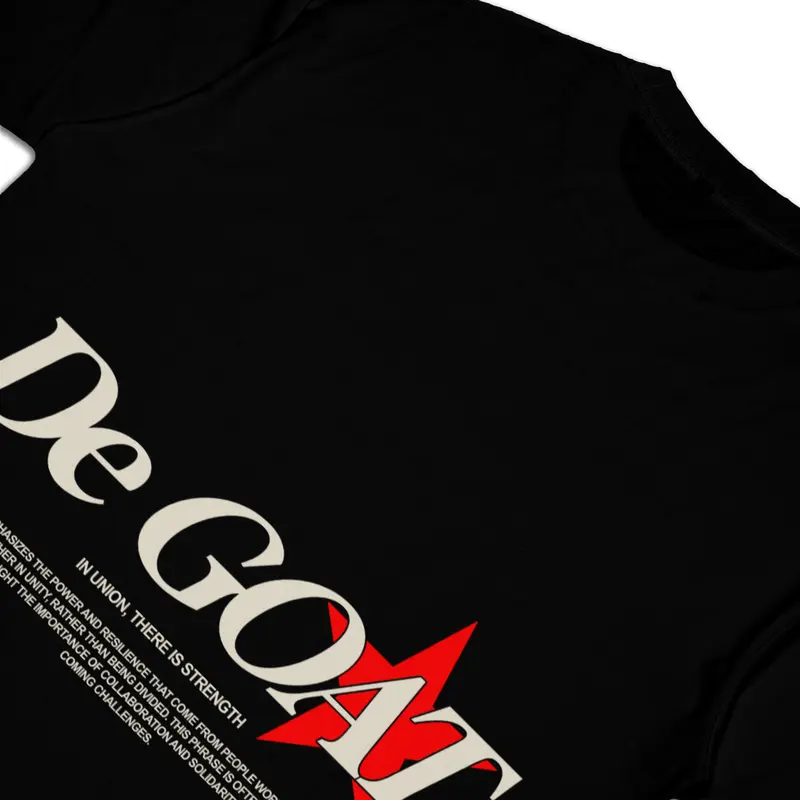 SimpliMoods Oversized Tshirt - De GOAT Atasan Cowok Hitam Keren Dewasa Katun Sablon 4