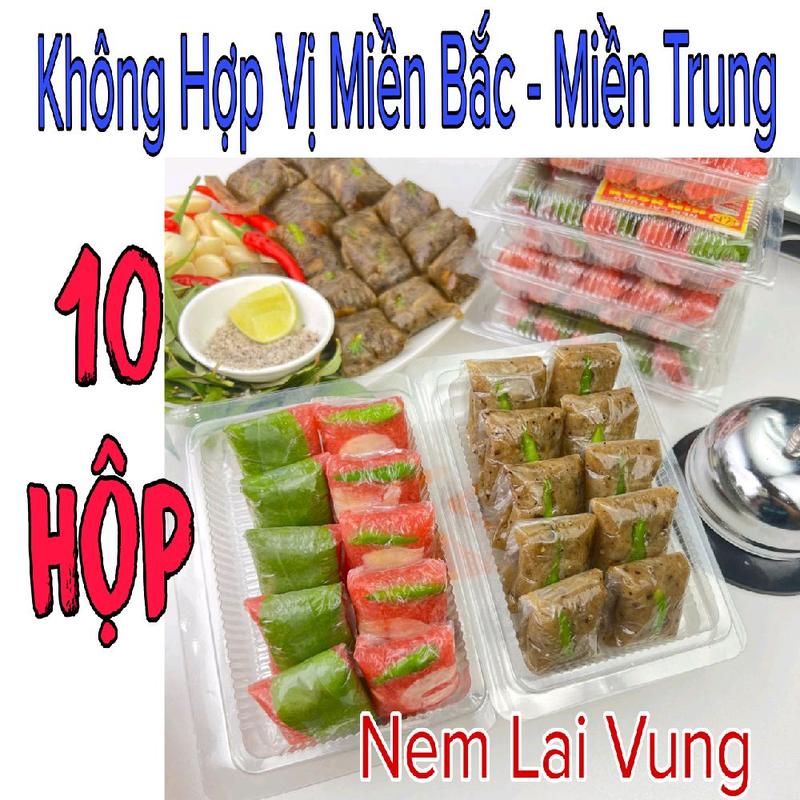 Giá Sỉ 10 Hộp Nem Lai Vung Truyền Thống Nem Chua - Bì Da 160g Hộp 10 chiếc Đặc Sản Miền Tây - Nem Kim Ngân - Ăn Vặt Food