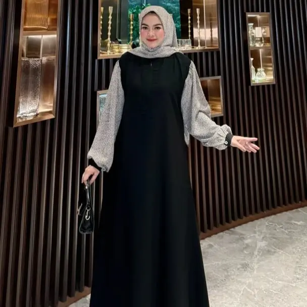 Azra Flower Set hijab by Velino collection Dress Muslim Setelan 5