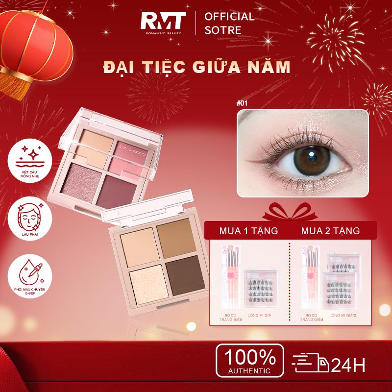  【Mua 1 Được 3 Romantic Beauty Bảng Phấn Mắt Afternoon Tea 4 Ô Đa Năng Chống Nước Chống Mồ Hôi Cho Học Sinh 
