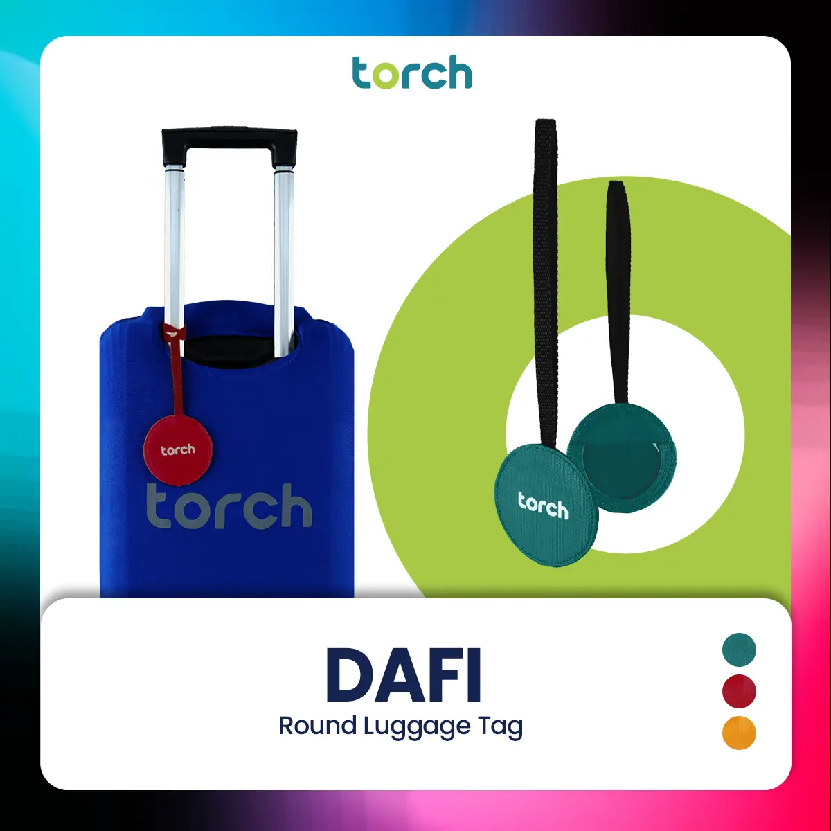 TORCH Dafi Round Luggage Tag Gantungan Label Koper Tas Backpack